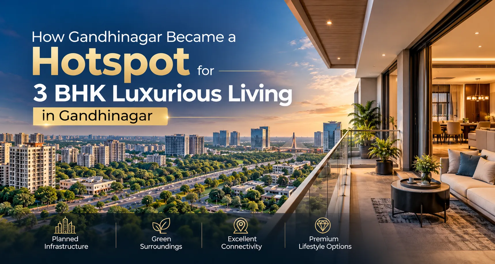 How Gandhinagar Became a Hotspot for 3 BHK Luxurious Living in Gandhinagar