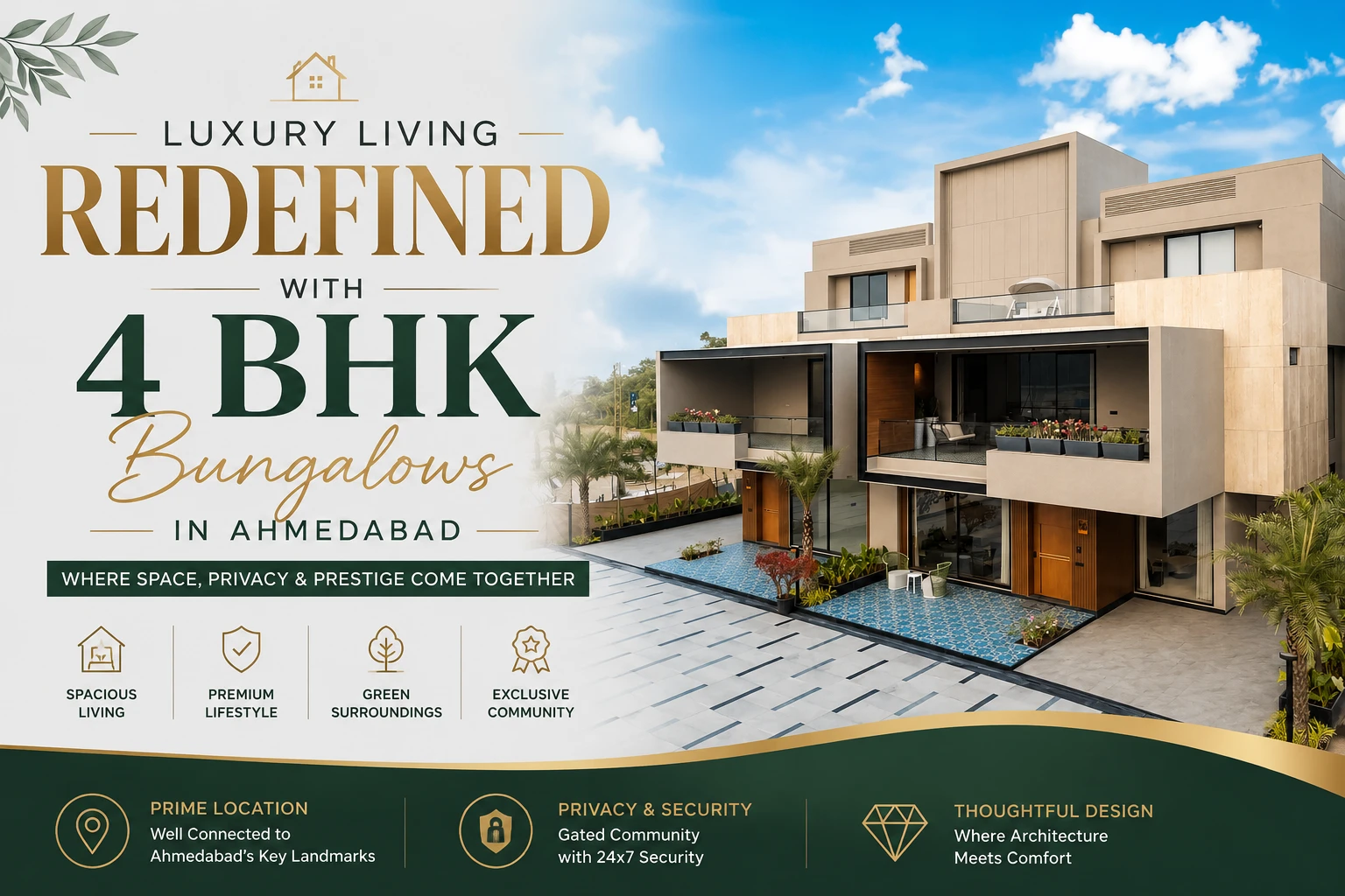 Luxury 4 BHK Bungalows in Ahmedabad | Premium Bungalows in Ahmedabad
