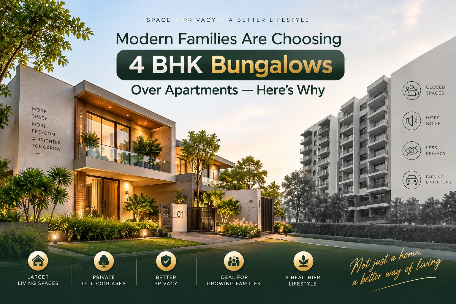 Modern Families Are Choosing 4 BHK Bungalows Over Apartments — Here’s Why