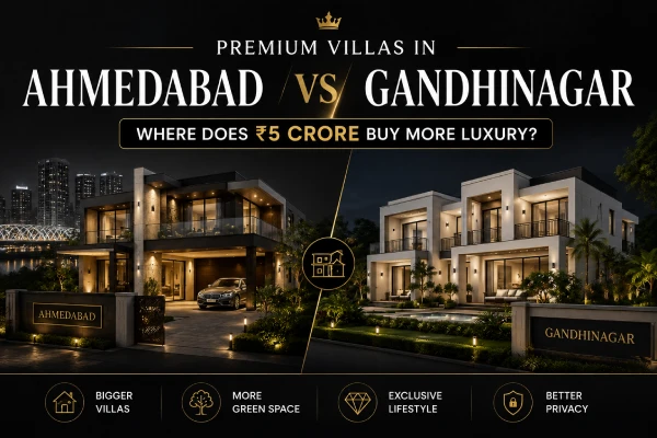 Premium Villas in Ahmedabad vs Gandhinagar: Where Does ₹5 Crore Buy More Luxury?