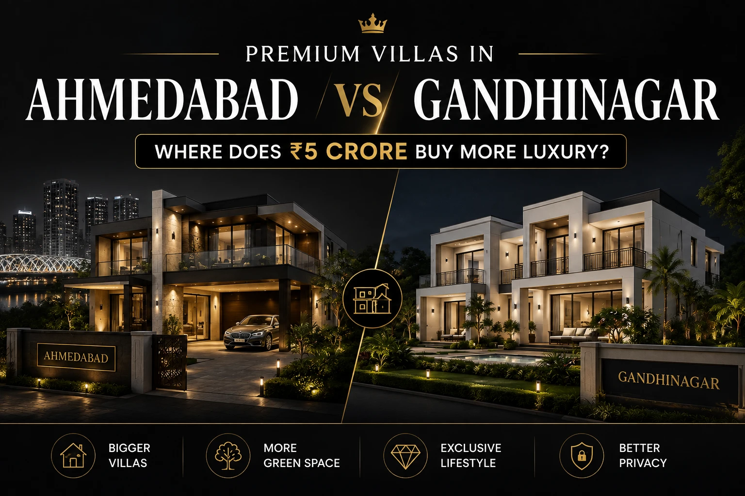 Premium Villas in Ahmedabad vs Gandhinagar: ₹5 Crore Comparison