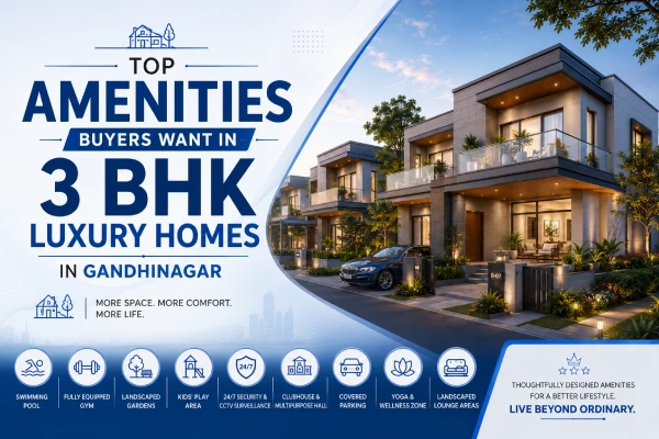 Top Amenities Buyers Want in 3 BHK Luxury Homes in Gandhinagar