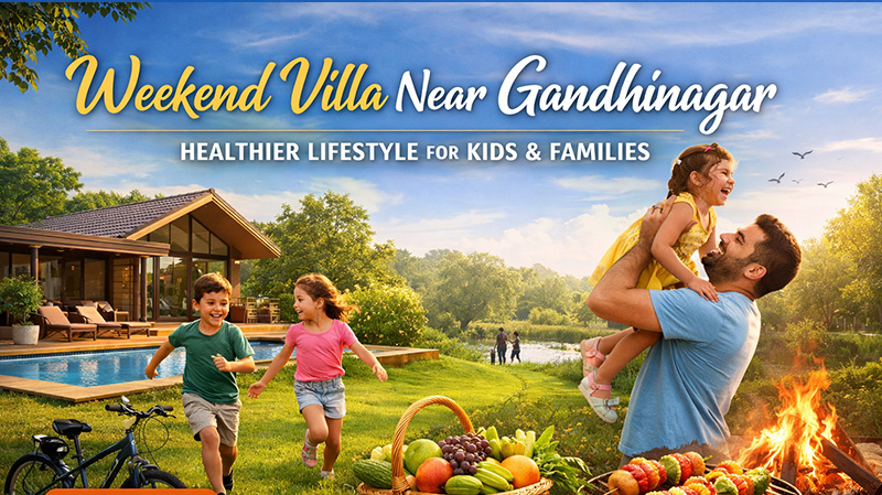 Why a Weekend Villa Near Gandhinagar Is Healthier for Your Kids